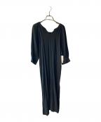 stola.ストラ）の古着「ギャザーワンピース」｜ブラック