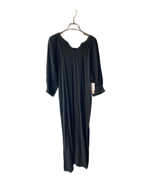 stola.（ストラ）stola. (ストラ) ギャザーワンピース ブラック サイズ:S 未使用品の古着・服飾アイテム