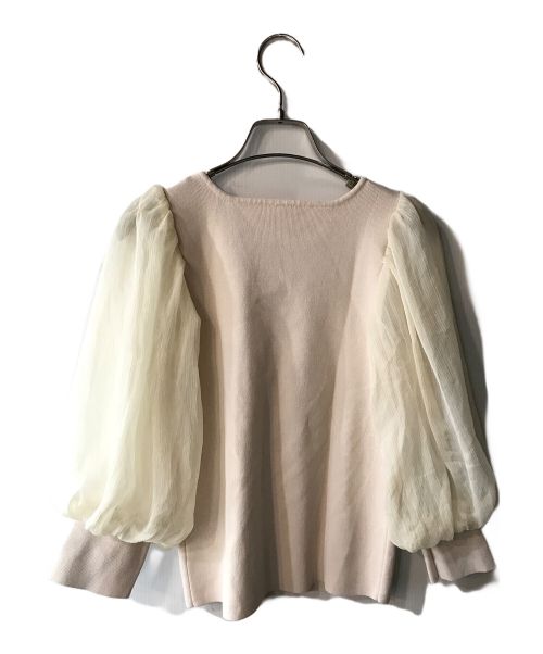 HEYUMM（ヘユム）HEYUMM (ヘユム) ニット ベージュ サイズ:Ｍの古着・服飾アイテム