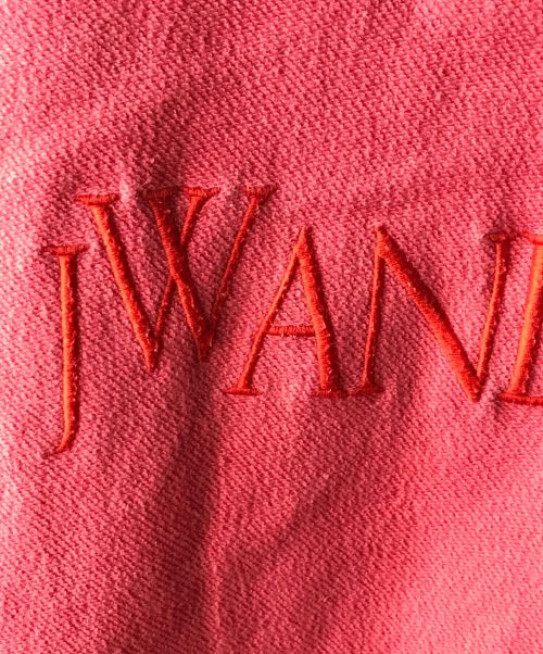 J.W.ANDERSON（ジェイダブリューアンダーソン）J.W.ANDERSON (ジェイダブリューアンダーソン) インサイドアウトロゴ刺繍スウェット ピンク サイズ:Mの古着・服飾アイテム