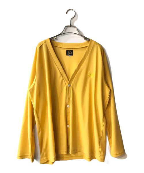 Needles（ニードルズ）Needles (ニードルズ) V NECK CARDIGAN  POLY MESH イエロー サイズ:Ｍの古着・服飾アイテム