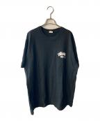 stussyステューシー）の古着「クルーネックカットソー」｜ブラック