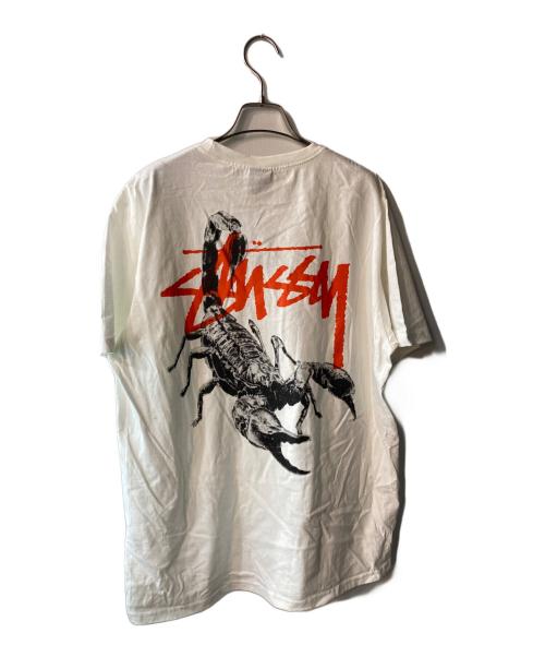stussy（ステューシー）stussy (ステューシー) スコーピオンTEE ホワイト サイズ:Mの古着・服飾アイテム