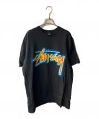 stussyステューシー）の古着「ロゴカットソー」｜ブラック
