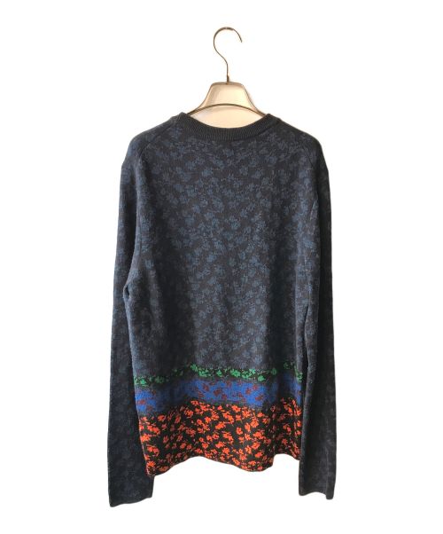 PAUL SMITH（ポールスミス）Paul Smith (ポールスミス) FLAG FLORAL クルーネックニット ネイビー サイズ:Ｍの古着・服飾アイテム