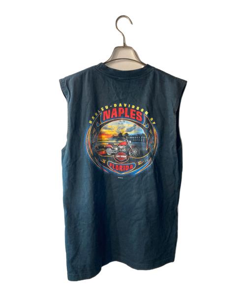 HARLEY-DAVIDSON（ハーレーダビッドソン）HARLEY-DAVIDSON (ハーレーダビッドソン) ノースリーブカットソー ブラック サイズ:Lの古着・服飾アイテム