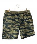 STANDARD CALIFORNIAスタンダードカリフォルニア）の古着「タイガーカモハーフパンツ」｜グリーン