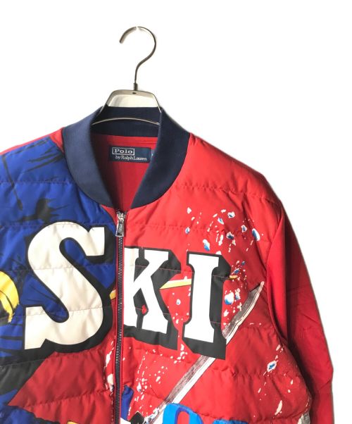 POLO RALPH LAUREN（ポロ・ラルフローレン）POLO RALPH LAUREN (ポロ・ラルフローレン) 復刻ダウンジャケット レッド×ブルー サイズ:Ｍの古着・服飾アイテム