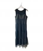 CAPRICIEUX LE'MAGEカプリシューレマージュ）の古着「2SETチュールキャミソールワンピース」｜ブラック