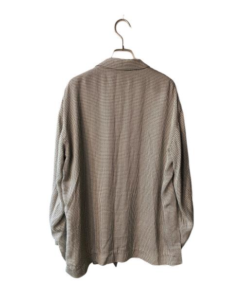 Adam et Rope（アダム エ ロペ）Adam et Rope (アダム エ ロペ) ヴィスコースチェックセットアップジャケット ブラック×ホワイト サイズ:freeの古着・服飾アイテム