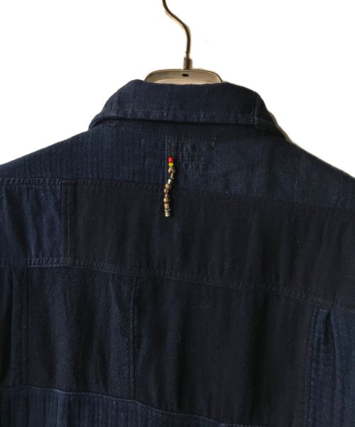 TIGRE BROCANTE（ティグルブロカンテ）TIGRE BROCANTE (ティグルブロカンテ) 藍染パッチワークシャツ インディゴ サイズ:3の古着・服飾アイテム