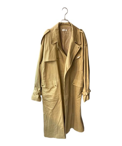 MUHET（ミュエータ）muhet (ミュエータ) ロングコート カーキ サイズ:LLの古着・服飾アイテム