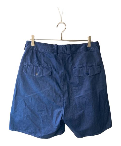 BLUE WORK（ブルーワーク）BLUE WORK (ブルーワーク) ブロークンツイル3プリーツデザインショーツ ネイビー サイズ:Sの古着・服飾アイテム