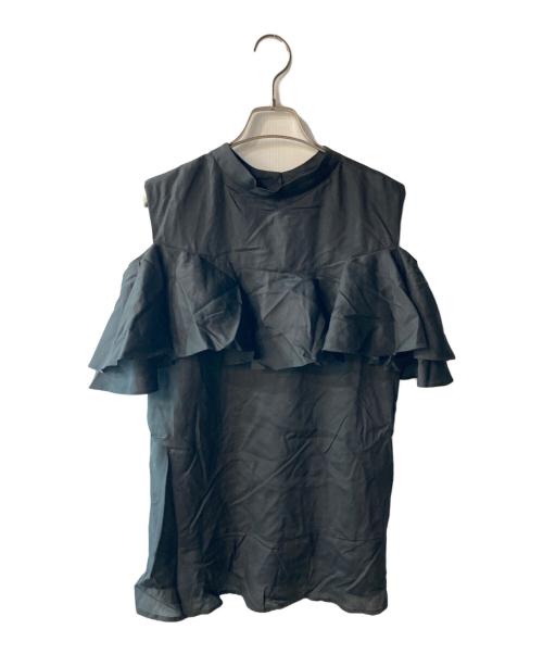 Apuweiser-riche（アプワイザーリッシェ）Apuweiser-riche (アプワイザーリッシェ) オフシャルティアードフリルブラウス ブラック サイズ:M 未使用品の古着・服飾アイテム