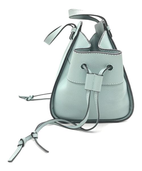 LOEWE（ロエベ）LOEWE (ロエベ) ハンモックドローストリングミニバッグ ブルーの古着・服飾アイテム