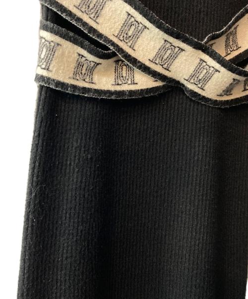 darich（ダーリッチ）Darich (ダーリッチ) DDモノグラムロングニットワンピース ブラック サイズ:freeの古着・服飾アイテム