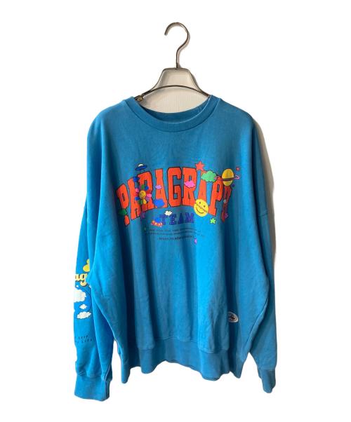 paragraph（パラグラフ）Paragraph (パラグラフ) クルーネックスウェット ブルー サイズ:freeの古着・服飾アイテム