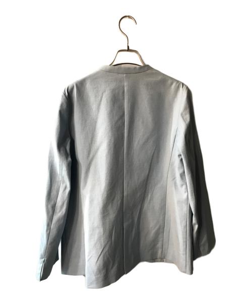 Spick and Span（スピック＆スパン）Spick and Span (スピックアンドスパン) リネンライクノーカラージャケット ブルー サイズ:38の古着・服飾アイテム
