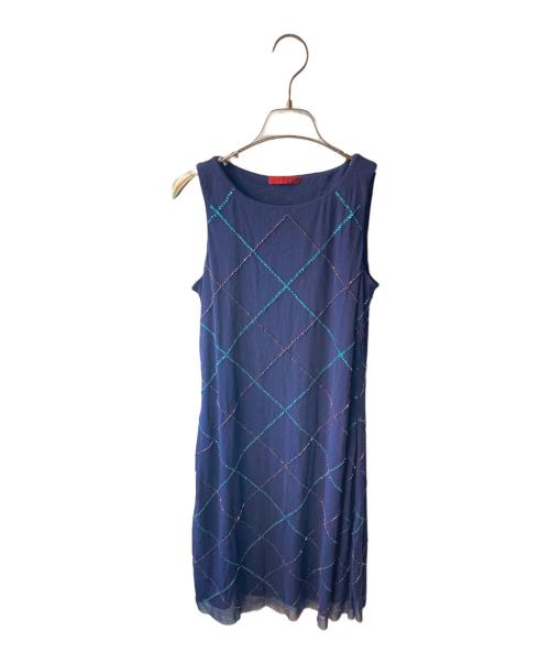VIVIENNE TAM（ヴィヴィアンタム）VIVIENNE TAM (ヴィヴィアンタム) ノースリーブワンピース ネイビーの古着・服飾アイテム