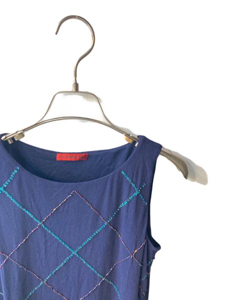 VIVIENNE TAM（ヴィヴィアンタム）VIVIENNE TAM (ヴィヴィアンタム) ノースリーブワンピース ネイビーの古着・服飾アイテム