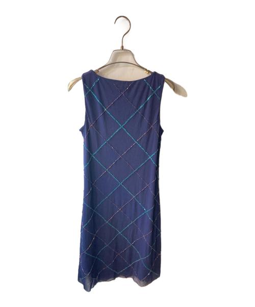 VIVIENNE TAM（ヴィヴィアンタム）VIVIENNE TAM (ヴィヴィアンタム) ノースリーブワンピース ネイビーの古着・服飾アイテム