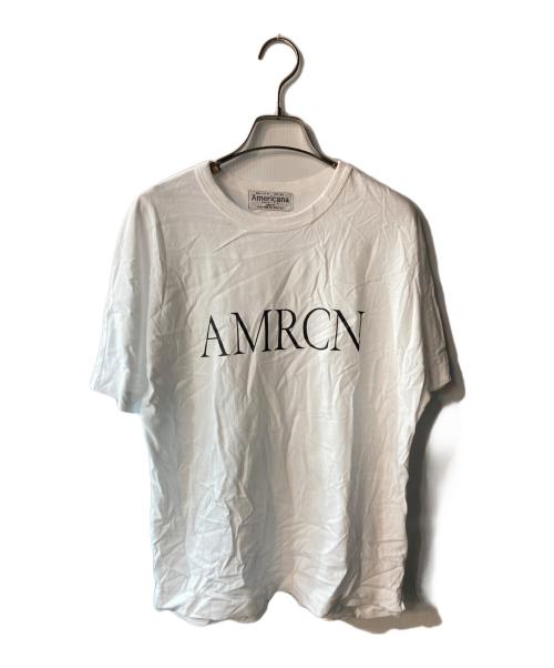 Americana（アメリカーナ）Americana (アメリカーナ) AMRCN logo Tsh ホワイト サイズ:freeの古着・服飾アイテム