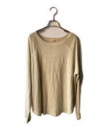 Spick and Span（スピック＆スパン）の古着「リネン天竺ラグランロンT|Spick & Span」｜ベージュ