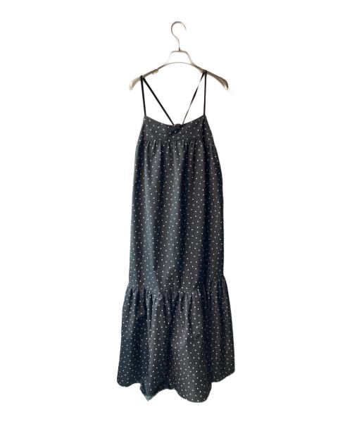 SLOBE IENA（スローブ イエナ）SLOBE IENA (スローブ イエナ) ドットタフタティアードワンピース ブラック サイズ:ｻｲｽﾞ不明の古着・服飾アイテム