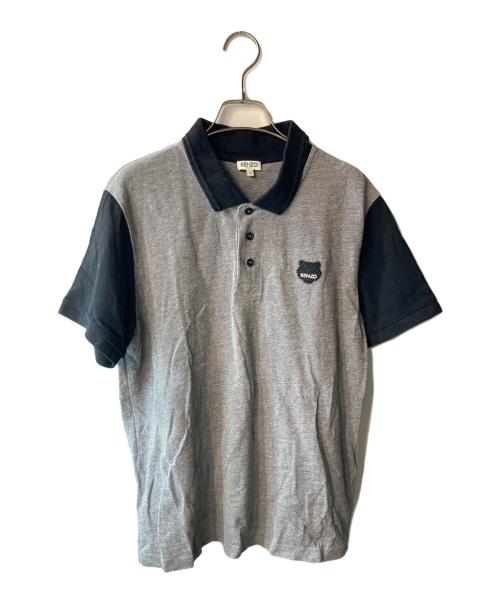 KENZO（ケンゾー）KENZO (ケンゾー) ポロシャツ ブラック×グレー サイズ:Lの古着・服飾アイテム