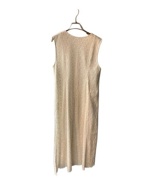 green label relaxing（グリーンレーベルリラクシング）green label relaxing (グリーンレーベルリラクシング) シアー エンブロイダリー レース ジレ ワンピース アイボリー サイズ:freeの古着・服飾アイテム