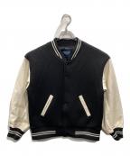 Sonny Labelサニーレーベル）の古着「オーバーサイズスタジアムジャンパー」｜ブラック×ホワイト