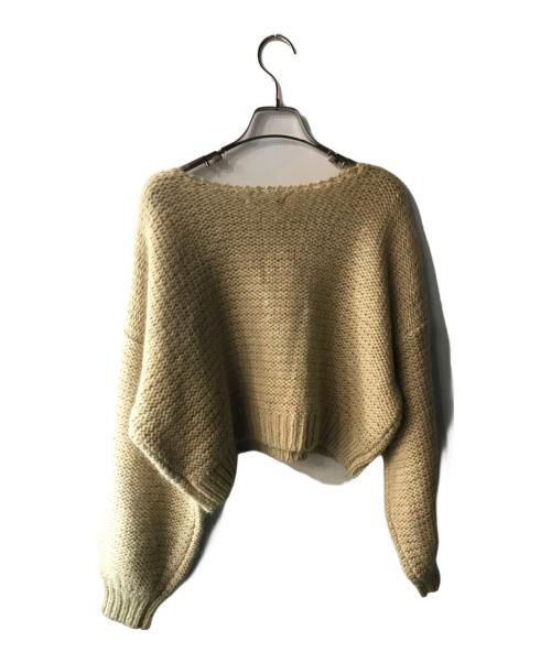 Curensology（カレンソロジー）Curensology (カレンソロジー) ショートレングスモヘヤニット ベージュ サイズ:freeの古着・服飾アイテム