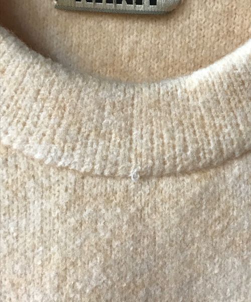 NKNIT（ンニット）NKNIT (ンニット) ハートクルーネックニット アイボリーの古着・服飾アイテム
