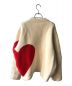 NKNIT (ンニット) ハートクルーネックニット アイボリー：17000円