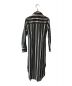 how (ハウ) L/S Shirt Dress 001 / ストライプシャツワンピース ブラック×ホワイト：4000円