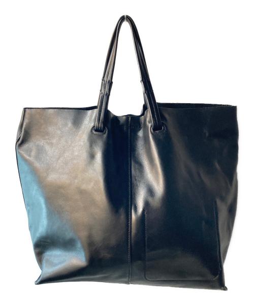 FEEL AND TASTE（フィールアンドテイスト）FEEL AND TASTE (フィールアンドテイスト) レザートートバッグ ブラックの古着・服飾アイテム