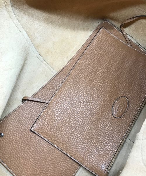 TOD'S（トッズ）TOD'S (トッズ) レザーDiバッグラージ ブラウンの古着・服飾アイテム