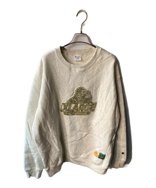 X-LARGE（エクストララージ）X-LARGE (エクストララージ) Champion (チャンピオン) クルーネックスウェット グレー サイズ:Lの古着・服飾アイテム