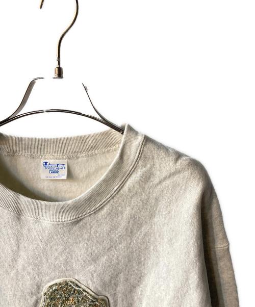 X-LARGE（エクストララージ）X-LARGE (エクストララージ) Champion (チャンピオン) クルーネックスウェット グレー サイズ:Lの古着・服飾アイテム