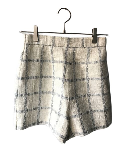 sheller（シェリエ）sheller (シェリエ) メタリックツイードキュロット アイボリー サイズ:Ｍの古着・服飾アイテム