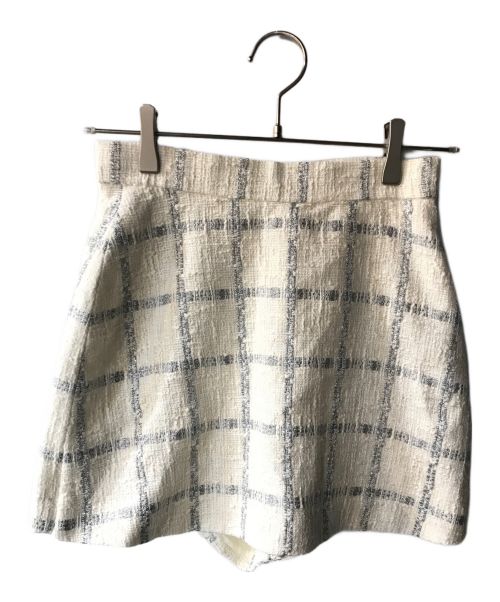 sheller（シェリエ）sheller (シェリエ) メタリックツイードキュロット アイボリー サイズ:Ｍの古着・服飾アイテム