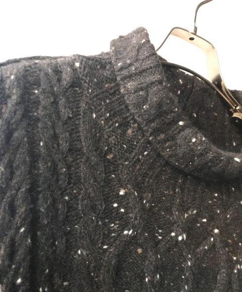 AURALEE（オーラリー）AURALEE (オーラリー) Wool Baby Alpaca Nepped Cable Knit Turtle Neck P/O ブラウン サイズ:5の古着・服飾アイテム