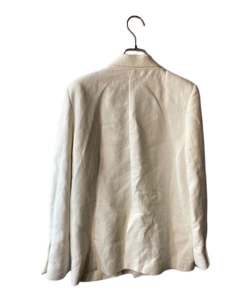 anuans（アニュアンス）anuans (アニュアンス) リネン混ダブルジャケット ホワイト サイズ:Sの古着・服飾アイテム