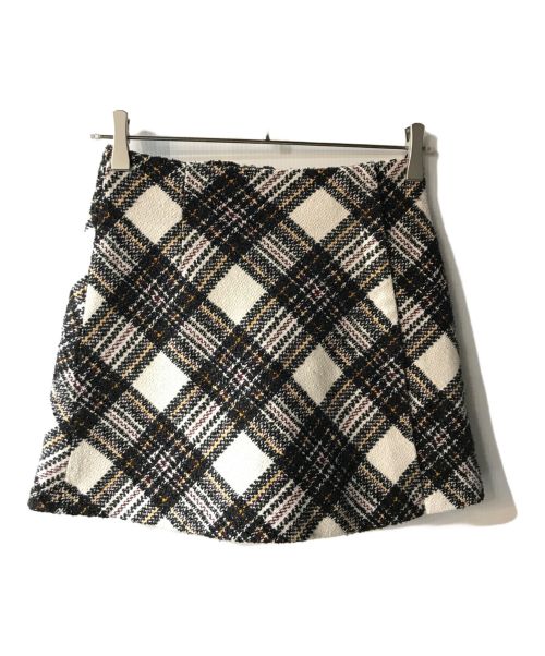 Lily Brown（リリーブラウン）Lily Brown (リリーブラウン) ロービングチェックスカショーパン ブラック×ホワイトの古着・服飾アイテム