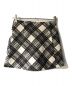 Lily Brown（リリーブラウン）の古着「ロービングチェックスカショーパン」｜ブラック×ホワイト
