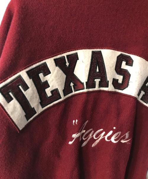 COOPER COLLEGIATE（ノートルダム大学）COOPER COLLEGIATE (ノートルダム大学) スタジャン ホワイト×レッド サイズ:Mの古着・服飾アイテム