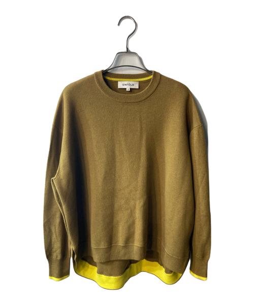 ENFOLD（エンフォルド）ENFOLD (エンフォルド) CASH TOUCH BOX プルオーバー キャメル サイズ:Mの古着・服飾アイテム