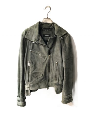 未使用　Ｍサイズ【DIESEL】ダブルライダースジャケット 中古・古着通販】DIESEL (ディーゼル) ダブルライダースジャケット