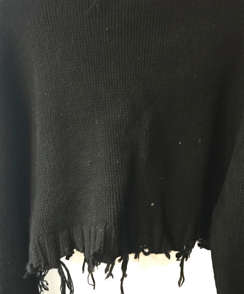 PERVERZE（パーバーズ）PERVERZE (パーバーズ) Crash Turtle Short Knit ブラック サイズ:freeの古着・服飾アイテム