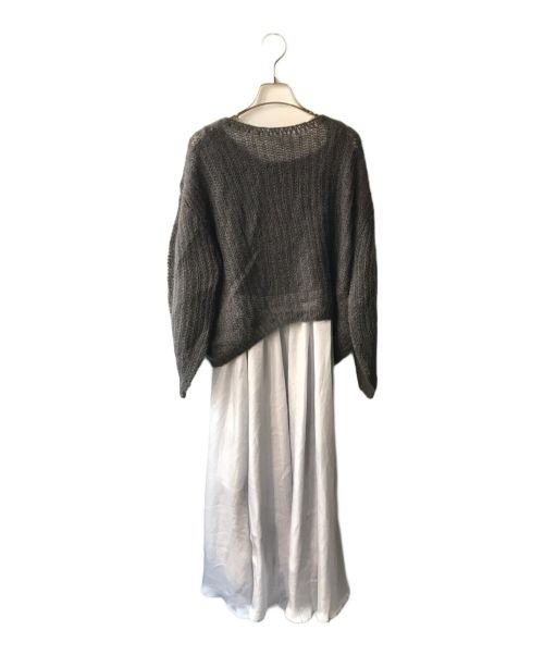 Snidel（スナイデル）Snidel (スナイデル) モヘヤニットキャミワンピースセット ブラック×グレー サイズ:Sの古着・服飾アイテム